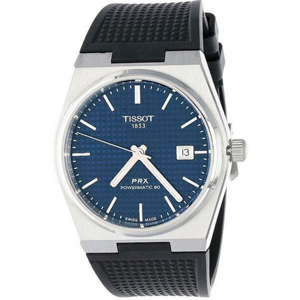 Tissot PRX T-Classic Powermatic 80 kumihihna, sininen kellotaulu, automaattinen T137.407.17.041.00 100M miesten kello