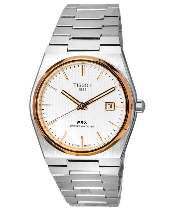 Tissot PRX T-Classic Powermatic 80 hopea kellotaulu T137.407.21.031.00 T1374072103100 100M miesten kello