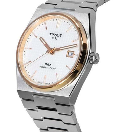 Tissot PRX T-Classic Powermatic 80 hopea kellotaulu T137.407.21.031.00 T1374072103100 100M miesten kello