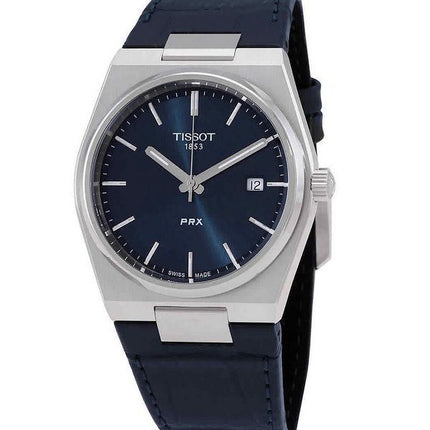 Tissot T-Classic PRX nahkaranneke Sininen kellotaulu kvartsi T137.410.16.041.00 100M miesten kello