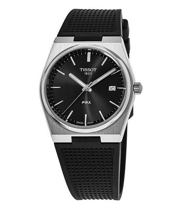 Tissot T-Classic PRX kumihihna musta kellotaulu kvartsi T137.410.17.051.00 100M miesten kello