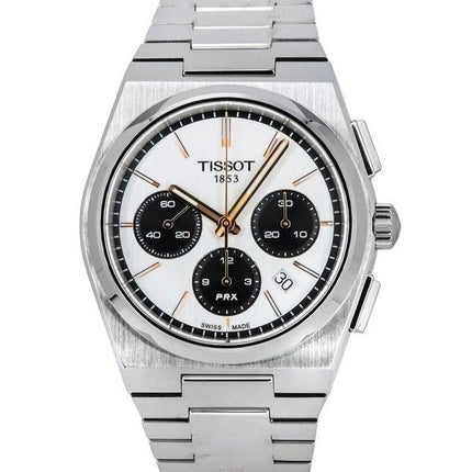 Tissot T-Classic PRX Chronograph White Kellotaulu Automaattinen T137.427.11.011.00 100M miesten kello