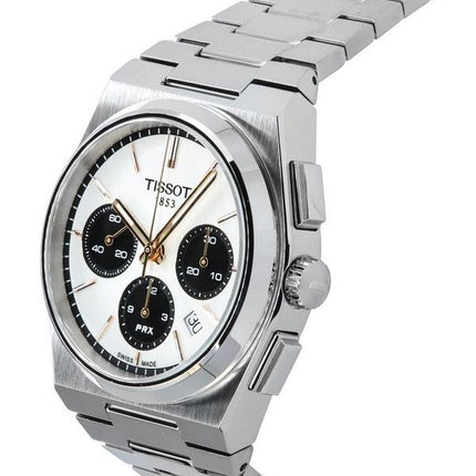 Tissot T-Classic PRX Chronograph White Kellotaulu Automaattinen T137.427.11.011.00 100M miesten kello