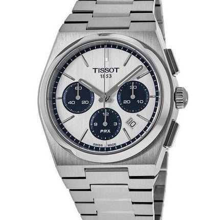 Tissot PRX T-Classic Chronograph White Kellotaulu Automaattinen T137.427.11.011.01 100M miesten kello