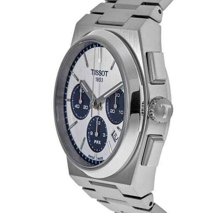 Tissot PRX T-Classic Chronograph White Kellotaulu Automaattinen T137.427.11.011.01 100M miesten kello