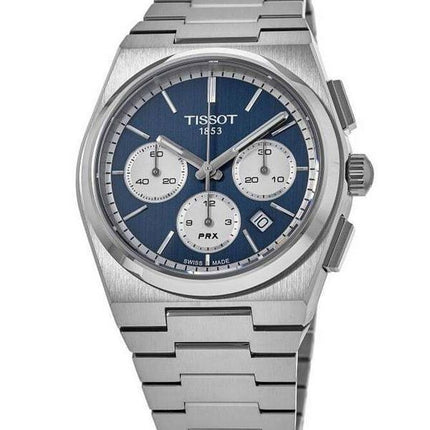 Tissot PRX T-Classic Chronograph Blue Kellotaulu Automaattinen T137.427.11.041.00 100M miesten kello