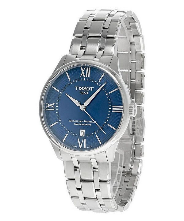 Tissot T-Classic Chemin Des Tourelles Powermatic 80 sininen kellotaulu automaattinen T139.807.11.048.00 unisex kello