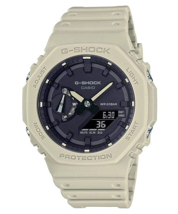 Kunnostettu Casio G-Shock Standard analoginen digitaalinen hartsihihna musta kellotaulu Quartz GA-2100-5A 200M miesten kello