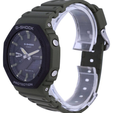 Kunnostettu Casio G-Shock analoginen digitaalinen hartsihihna musta kellotaulu Quartz GA-2110SU-3A 200M miesten kello