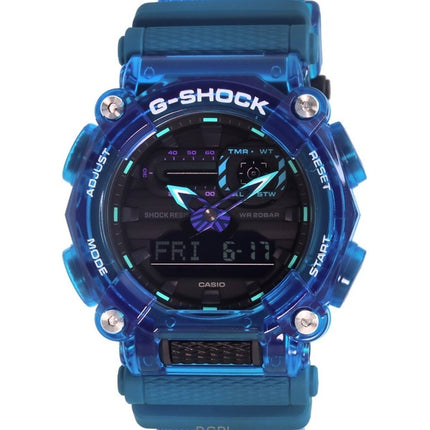 Kunnostettu Casio G-Shock analoginen digitaalinen hartsihihna musta kellotaulu kvartsi GA-900SKL-2A 200M miesten kello