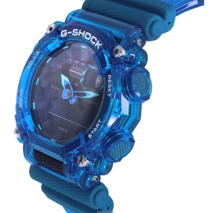 Kunnostettu Casio G-Shock analoginen digitaalinen hartsihihna musta kellotaulu kvartsi GA-900SKL-2A 200M miesten kello