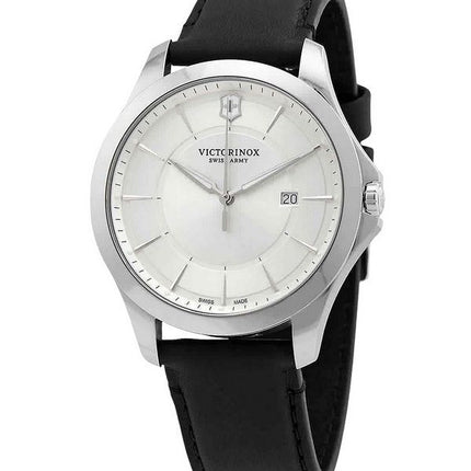 Victorinox Swiss Army Alliancen nahkaranneke hopea kellotaulu kvartsi 241905 100M miesten kello