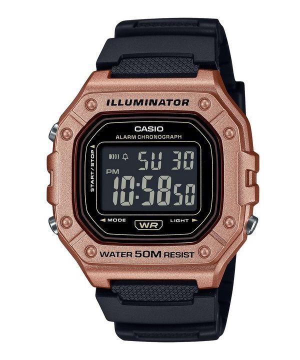 Casio Standard digitaalinen hartsiranneke Quartz W-218HM-5BV miesten kello