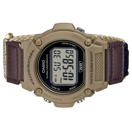 Casio Standard ruskea digitaalinen kangasranneke Quartz W-219HB-5AV miesten kello