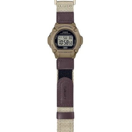 Casio Standard ruskea digitaalinen kangasranneke Quartz W-219HB-5AV miesten kello