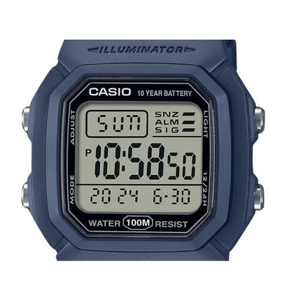 Casio digitaalinen hartsihihna vaaleansininen kvartsi W-800H-2AV 100M miesten kello