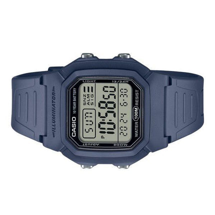 Casio digitaalinen hartsihihna vaaleansininen kvartsi W-800H-2AV 100M miesten kello