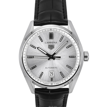 Tag Heuer Carrera Date Nahkahihna Harmaa Kellotaulu Automaattinen WBN2111.FC6505 100M Miesten kello