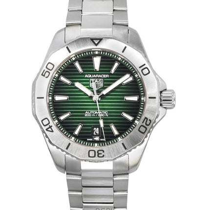 Tag Heuer Aquaracer Professional Date Sunray Harjattu Vihreä Kellotaulu Automaattinen sukeltaja WBP2115.BA0627 200M Miesten kell