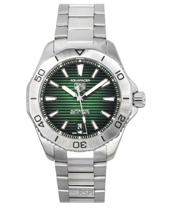 Tag Heuer Aquaracer Professional Date Sunray Harjattu Vihreä Kellotaulu Automaattinen sukeltaja WBP2115.BA0627 200M Miesten kell