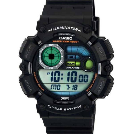 Casio-kalastussiima digitaalinen kvartsi WS-1500H-1A WS1500H-1 100M miesten kello