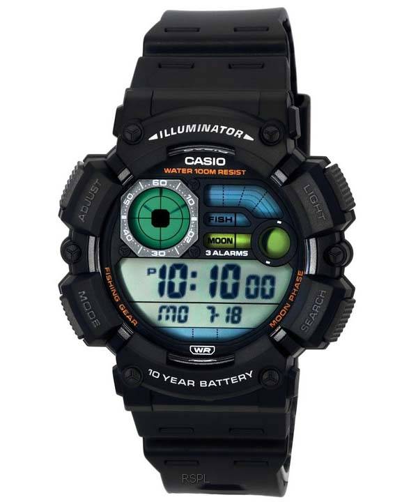 Casio-kalastussiima digitaalinen kvartsi WS-1500H-1A WS1500H-1 100M miesten kello