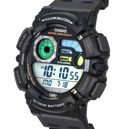 Casio-kalastussiima digitaalinen kvartsi WS-1500H-1A WS1500H-1 100M miesten kello