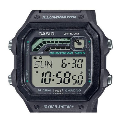 Casio Standard digitaalinen hartsihihna, harmaa kvartsi WS-1600H-8AV 100M miesten kello