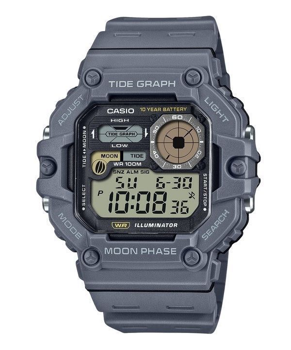 Casio Standard Digital Graph Moon Phase hartsihihna kvartsi WS-1700H-8AV 100M miesten kello