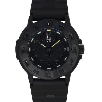 Luminox Alkuperäinen Navy Seal Kumihihna Musta Kellotaulu Quartz Diver&#39,s XS.3001.EVO.BO.S 200M miesten kello