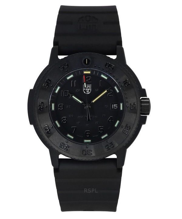 Luminox Alkuperäinen Navy Seal Kumihihna Musta Kellotaulu Quartz Diver&#39,s XS.3001.EVO.BO.S 200M miesten kello