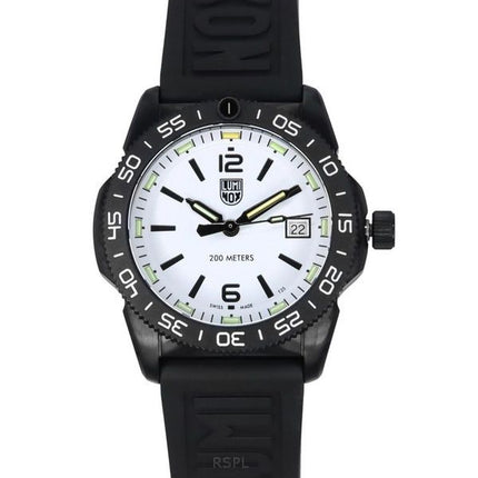 Luminox Pacific Diver Ripple Kumihihna Valkoinen Kellotaulu Quartz XS.3127M 200M Miesten kello