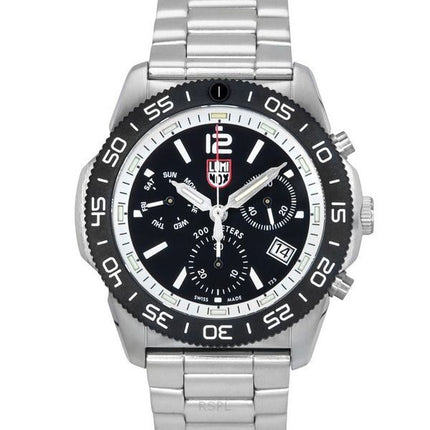 Luminox Pacific Diver Chronograph ruostumaton teräs musta kellotaulu kvartsi XS.3141.M 200M miesten kello