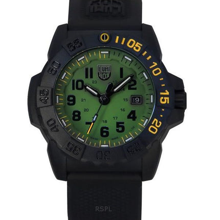 Luminox Navy SEAL Foundation -kumihihna vihreä kellotaulu Kvartsi Diver&#39,s XS.3517.NSF.SET 200M miesten kello lisähihnalla