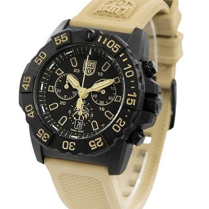 Luminox Navy Seal Foundation Chronograph Black Dial Quartz Diver's XS.3590.NSF.SET 200M miesten kello lisähihnalla