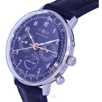 Zeppelin LZ129 Hindenburg Moonphase Blue Dial Quartz 7037-3 70373 naisten kello