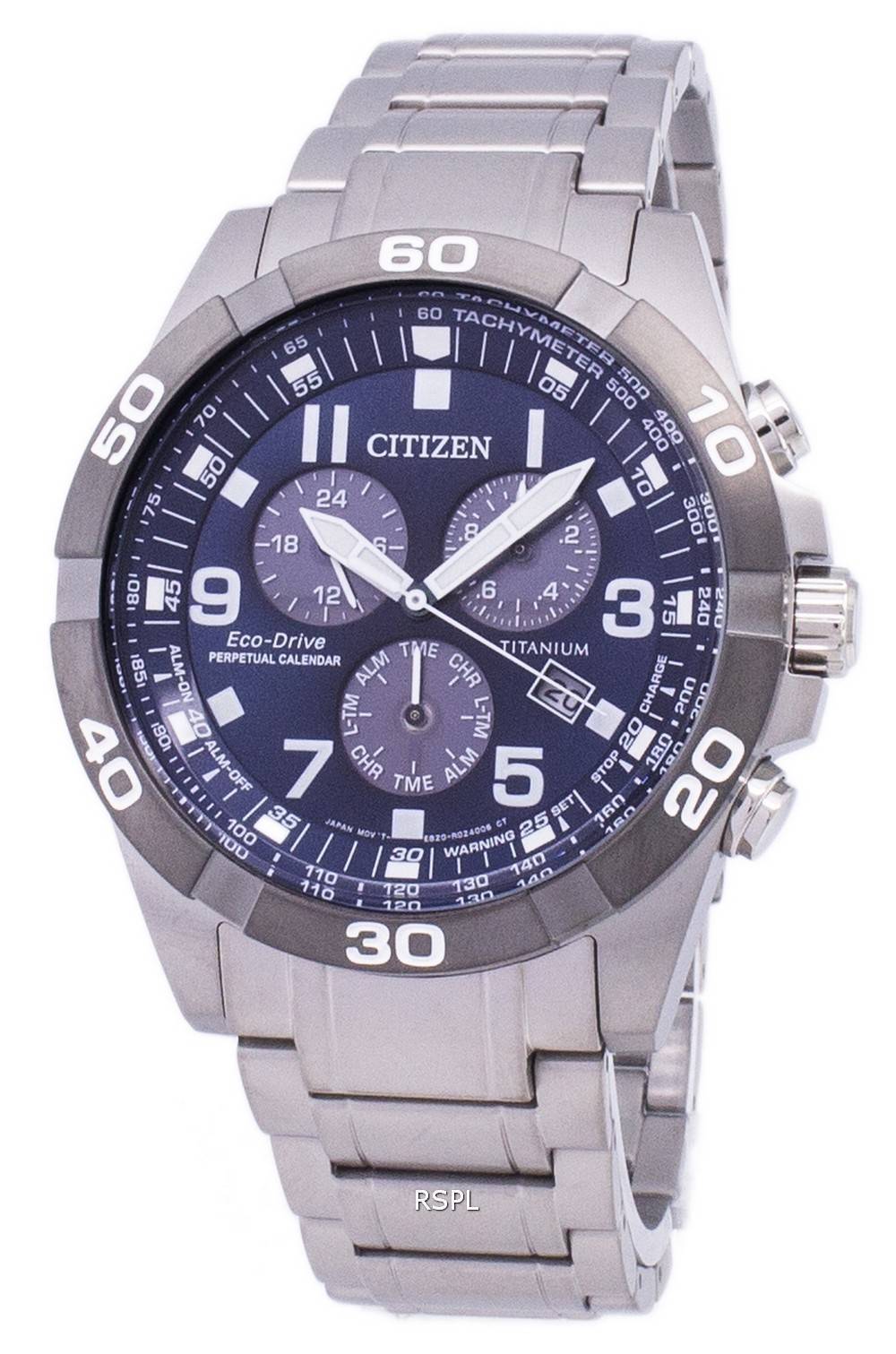 Citizen Brycen Eco-Drive Titanium Chronograph ikuinen kalenteri BL5558 -  58L miesten kello 