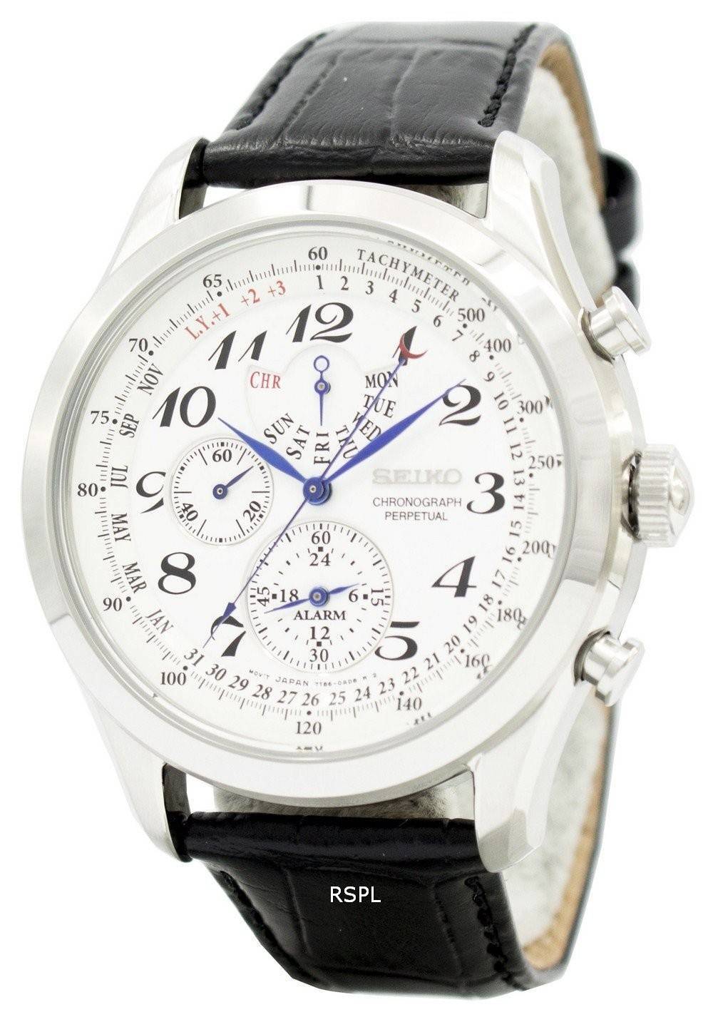 Seiko Chronograph ikuinen kalenteri SPC131P1 SPC131P Miesten kello -  