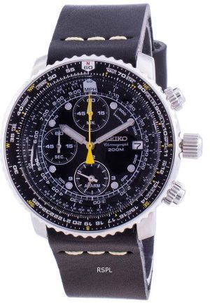 Seiko Pilot&#39,s Flight SNA411P1-VAR-LS14 Cronógrafo de cuarzo 200M Reloj para hombre