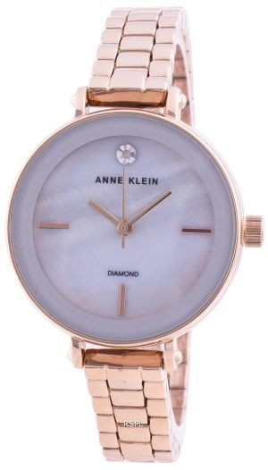 Anne Klein 3386LGRG Quartz Diamond Accents naistenkello