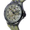 Edox Delfin Mecano Green Skeleton Dial automaattinen sukeltaja 85303357GNCAVVONB 200M miesten kello