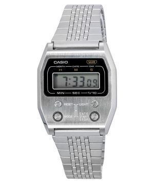 Casio Vintage digitaalinen ruostumattomasta teräksestä valmistettu kvartsi A1100D-1 A1100D-1 Unisex kello