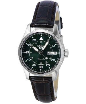 Seiko 5 Sports GMT Kelly Green Flieger Suit Style Nahkahihna Automaattinen SRPJ89K1 100M Miesten kello