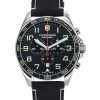 Victorinox Sveitsin armeijan Fieldforce Chronograph Musta kellotaulu Quartz 241852 100M miesten kello