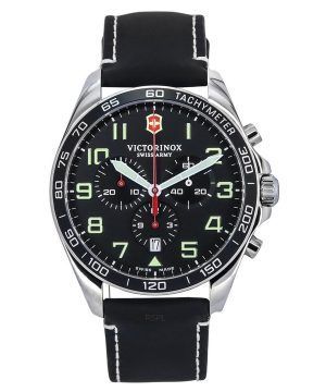 Victorinox Sveitsin armeijan Fieldforce Chronograph Musta kellotaulu Quartz 241852 100M miesten kello