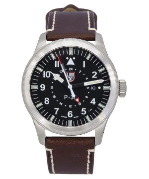 Luminox Air Pilot P-38 Lightning GMT -nahkahihna musta kellotaulu Quartz XA.9521 100M miesten kello