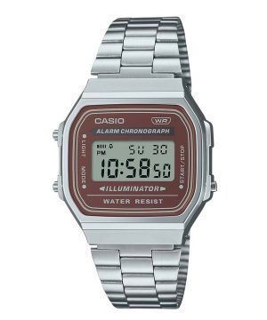 Casio Vintage digitaalinen ruostumattomasta teräksestä valmistettu rannekoru kvartsi A168WA-5A miesten kello