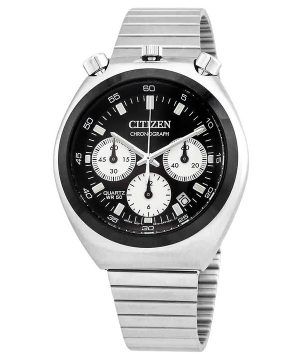 Citizen Chronograph ruostumattomasta teräksestä valmistettu musta kellotaulu kvartsi AN3660-81E miesten kello