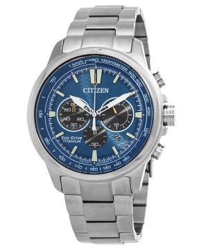 Citizen Super Titanium Chronograph Blue Dial Eco-Drive CA4570-88L 100M miesten kello