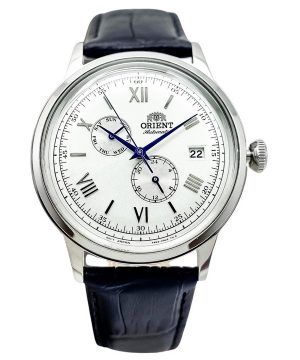 Orient Bambino Version 8 Klassinen nahkaranneke valkoinen kellotaulu automaattinen RA-AK0701S10B miesten kello